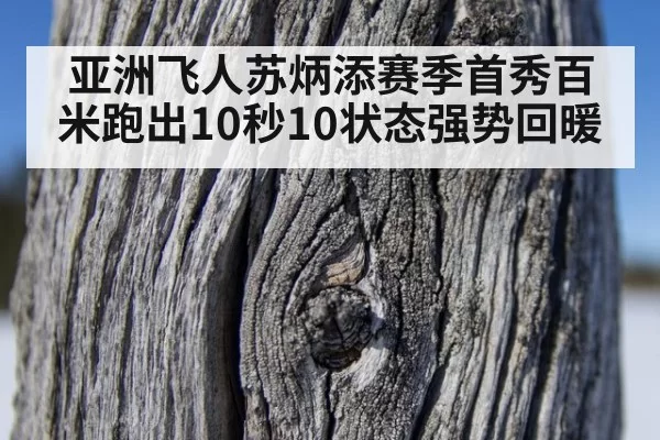 亚洲飞人苏炳添赛季首秀百米跑出10秒10状态强势回暖