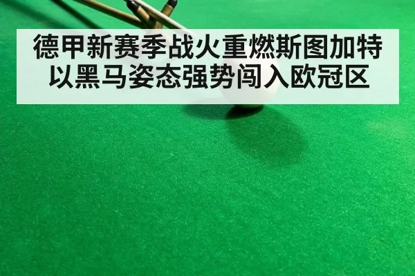 德甲新赛季战火重燃斯图加特以黑马姿态强势闯入欧冠区